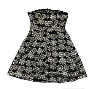 Hollister black gold mini strapless dress 7 NWT